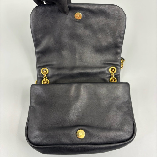 Yves Saint Laurent Shoulder Bag Lambskin Black