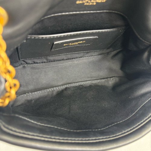 Yves Saint Laurent Shoulder Bag Lambskin Black
