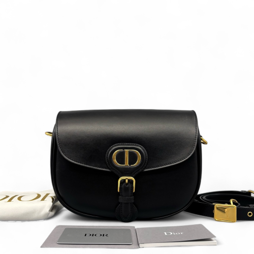 Dior Small Bobby Flap Dior Gravity Leather Black