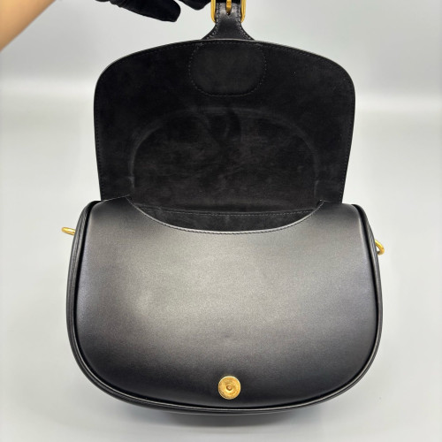 Dior Small Bobby Flap Dior Gravity Leather Black