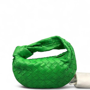 Bottega Veneta Mini Jodie Calfskin Intrecciato Green