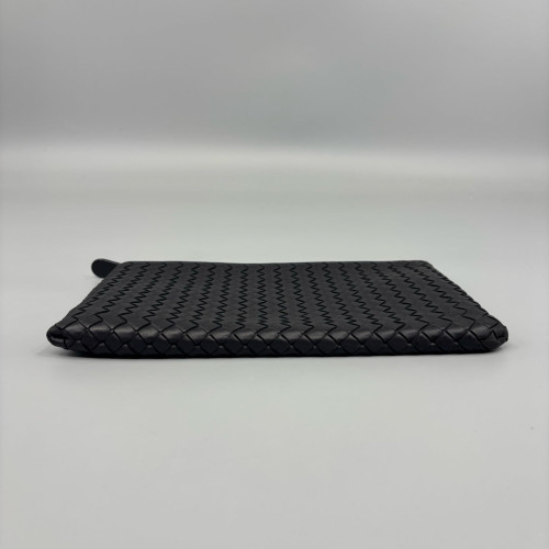 Bottega Veneta Bill Pouch Calfskin Intrecciato Black