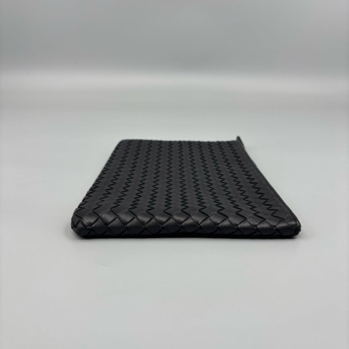Bottega Veneta Bill Pouch Calfskin Intrecciato Black
