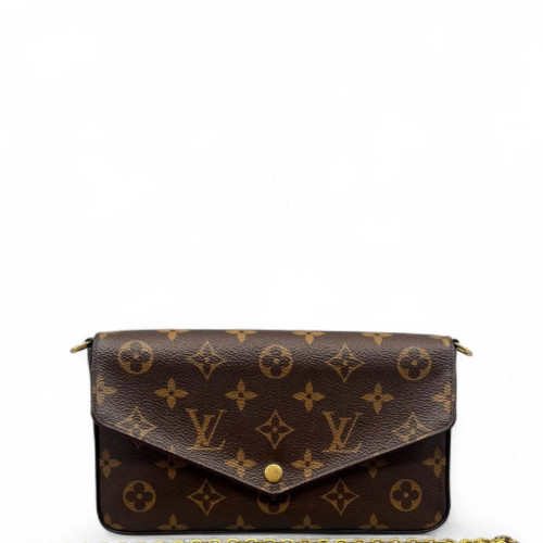 Louis Vuitton Pochette Felicie Chain Wallet Monogram Brown