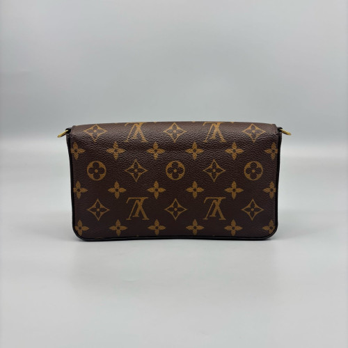Louis Vuitton Pochette Felicie Chain Wallet Monogram Brown