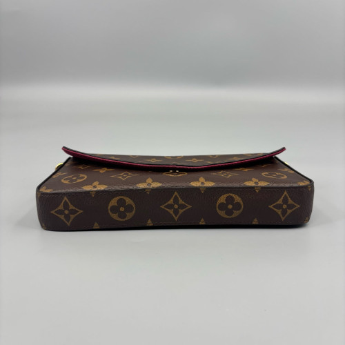 Louis Vuitton Pochette Felicie Chain Wallet Monogram Brown