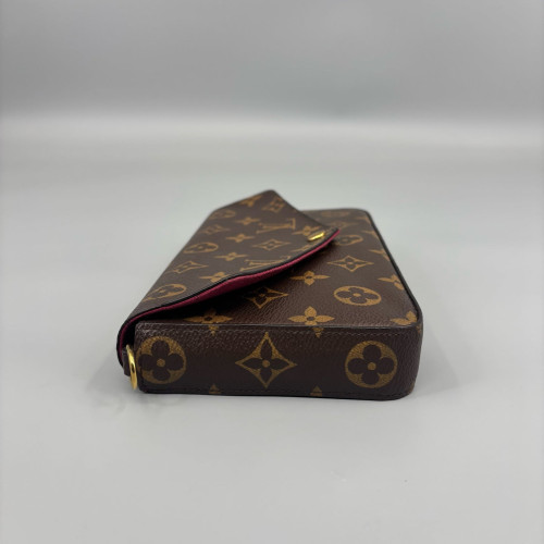 Louis Vuitton Pochette Felicie Chain Wallet Monogram Brown