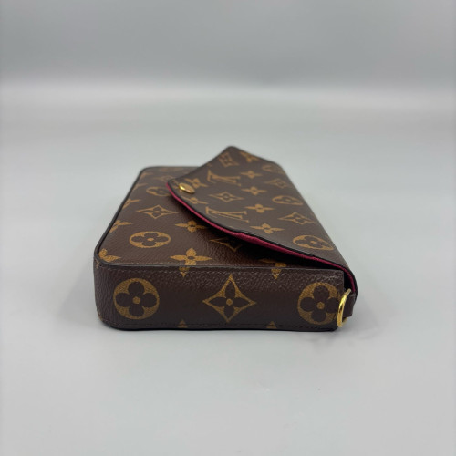 Louis Vuitton Pochette Felicie Chain Wallet Monogram Brown
