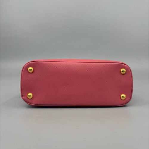 Prada Small Galleria Double Zip Tote Calfskin Pink