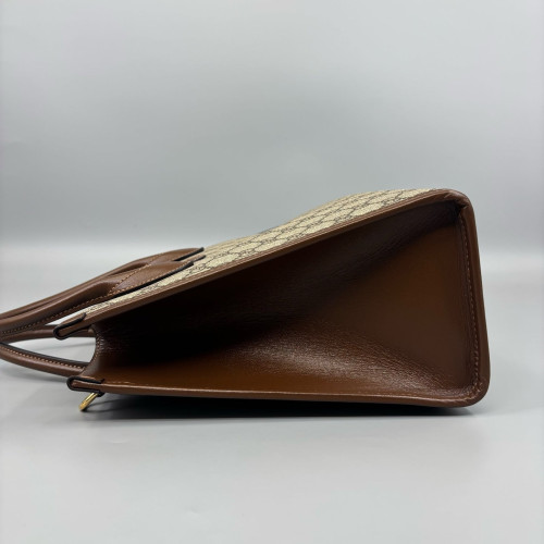 Gucci Small Sunset Tote GG Monogram Brown Beige
