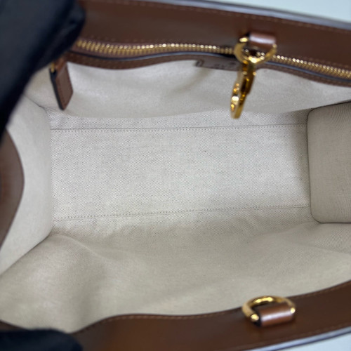 Gucci Small Sunset Tote GG Monogram Brown Beige