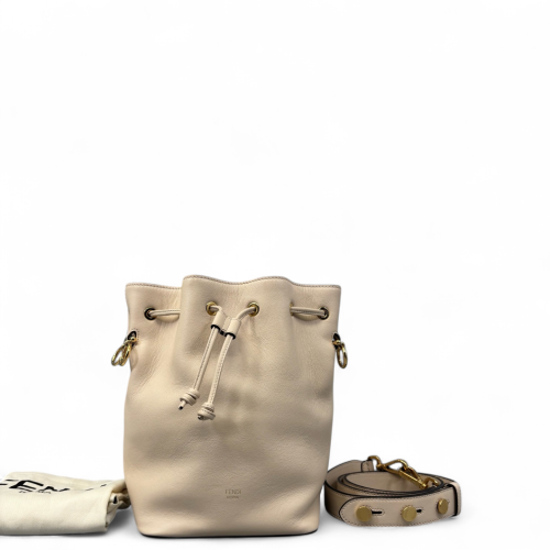 Fendi Small Mon Tresor Bucket Calfskin Beige