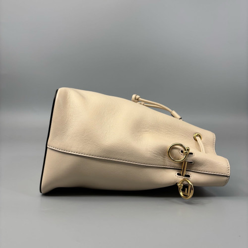 Fendi Small Mon Tresor Bucket Calfskin Beige