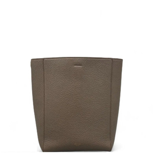 Celine Small Balloon Bucket Grained Calfskin Grey