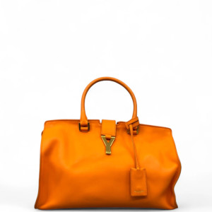 Yves Saint Laurent Medium Cabas Chyc Calfskin Orange