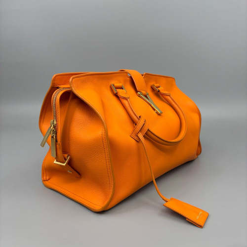 Yves Saint Laurent Medium Cabas Chyc Calfskin Orange