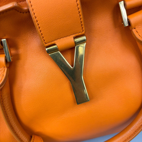 Yves Saint Laurent Medium Cabas Chyc Calfskin Orange
