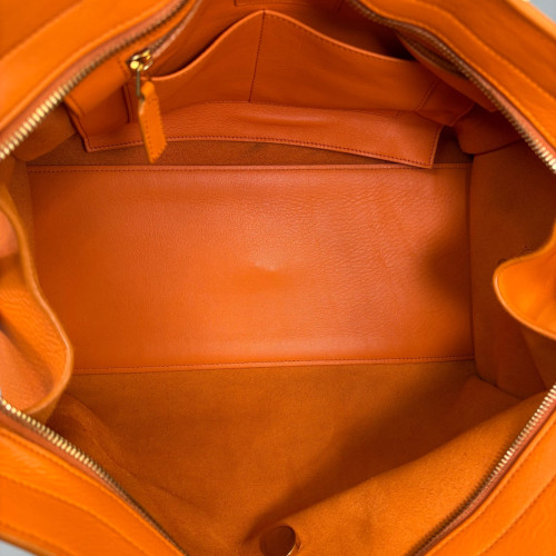 Yves Saint Laurent Medium Cabas Chyc Calfskin Orange