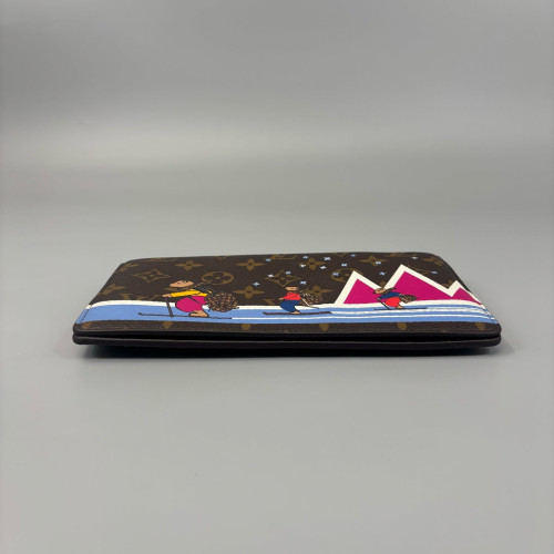 Louis Vuitton Continental Wallet Monogram Brown Blue White