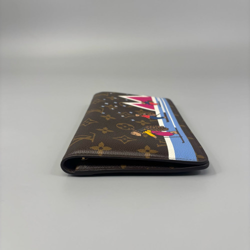 Louis Vuitton Continental Wallet Monogram Brown Blue White
