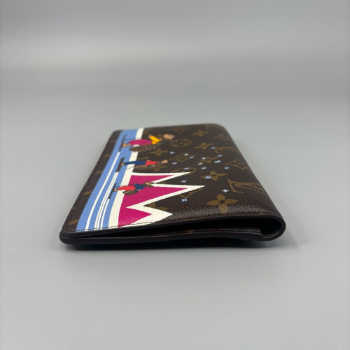 Louis Vuitton Continental Wallet Monogram Brown Blue White
