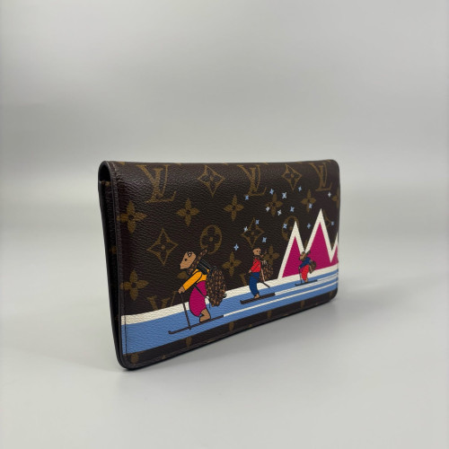 Louis Vuitton Continental Wallet Monogram Brown Blue White