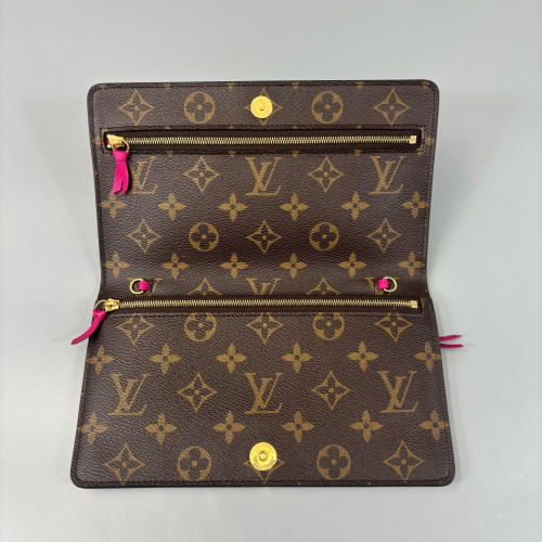Louis Vuitton Continental Wallet Monogram Brown Blue White