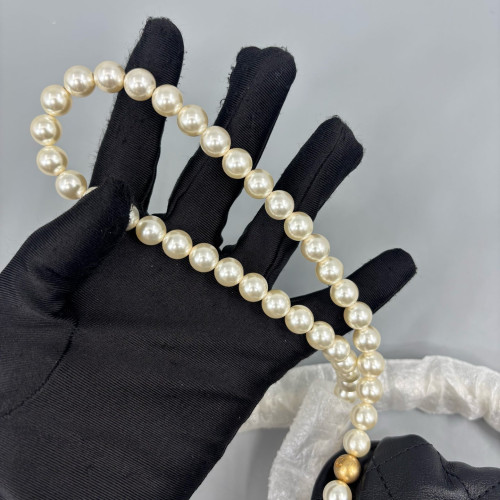 Chanel Quilted Pearl Chain Bucket Calfskin Black Chanel Quilted Pearl Chain Bucket Calfskin Black