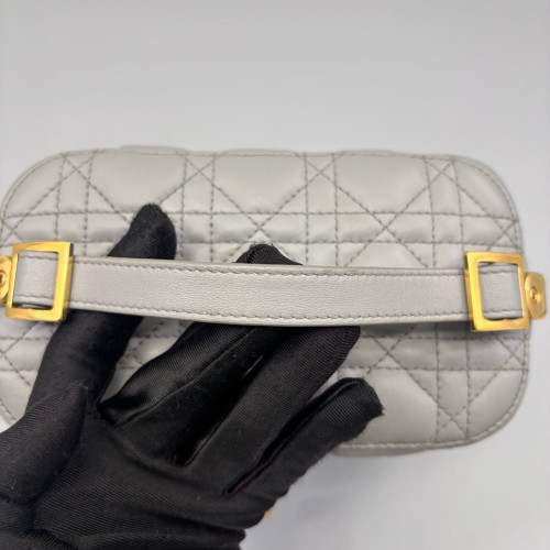 Dior Cannage Stitch Small Diortravel Vanity Case Calfskin Dusty Blue