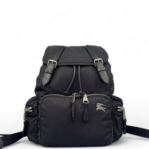 Burberry Medium Rucksack Backpack Nylon Calfskin Black Burberry Medium Rucksack Backpack Nylon Calfskin Black