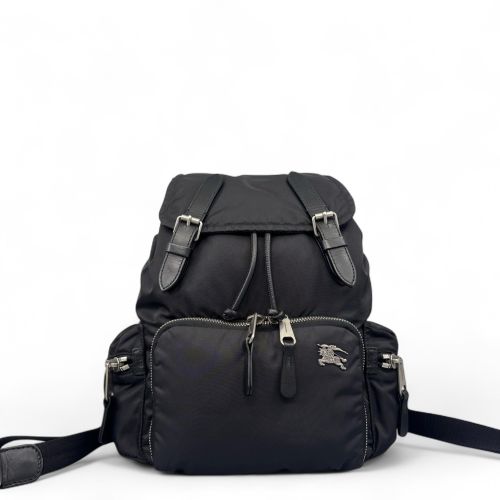Burberry Medium Rucksack Backpack Nylon Calfskin Black Burberry Medium Rucksack Backpack Nylon Calfskin Black
