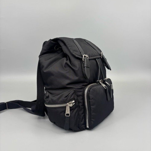 Burberry Medium Rucksack Backpack Nylon Calfskin Black Burberry Medium Rucksack Backpack Nylon Calfskin Black