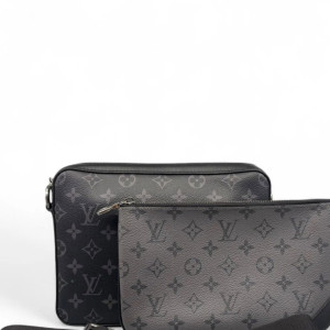 Louis Vuitton Trio Messenger Bag Monogram Eclipse Black Grey