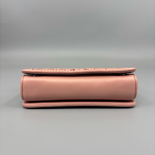 Miu Miu Crossbody Bag Crumpled Calfskin Pink