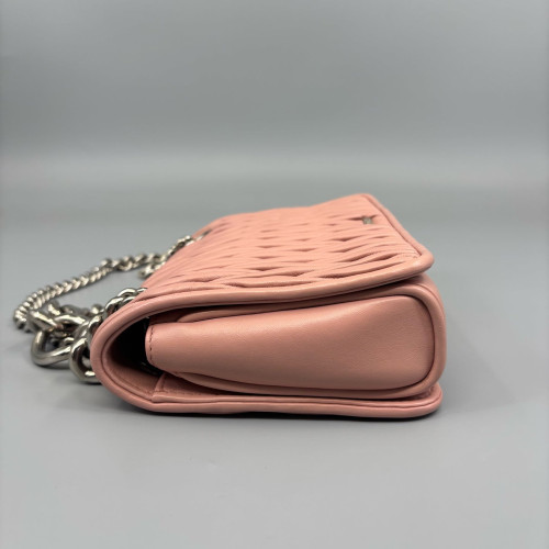 Miu Miu Crossbody Bag Crumpled Calfskin Pink