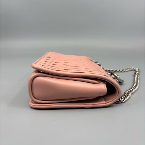 Miu Miu Crossbody Bag Crumpled Calfskin Pink