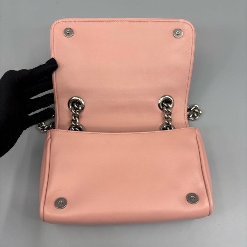 Miu Miu Crossbody Bag Crumpled Calfskin Pink