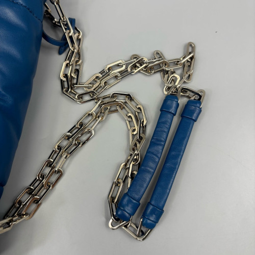 Prada Shoulder Bag Soft Calfskin Blue Prada Shoulder Bag Soft Calfskin Blue