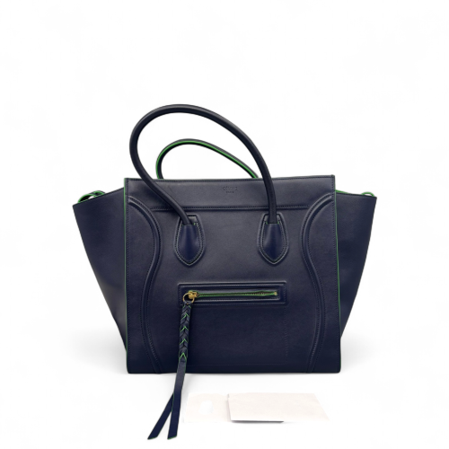 Celine Medium Luggage Phantom Calfskin Blue Green Celine Medium Luggage Phantom Calfskin Blue Green