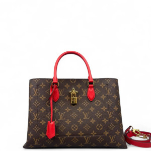 Louis Vuitton Flower Tote Monogram Brown Red