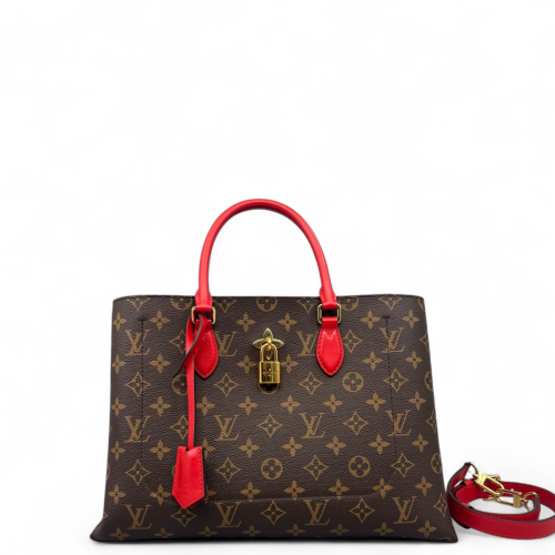 Louis Vuitton Flower Tote Monogram Brown Red