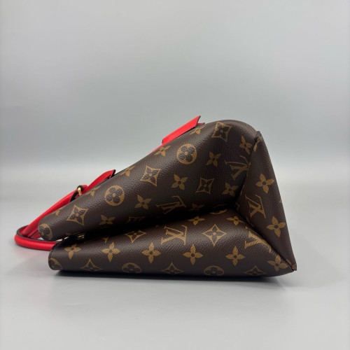 Louis Vuitton Flower Tote Monogram Brown Red