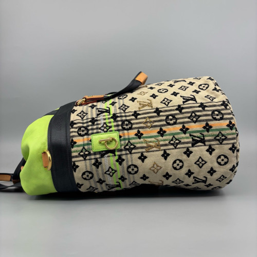 Louis Vuitton Bucket Monogram Green Beige Black