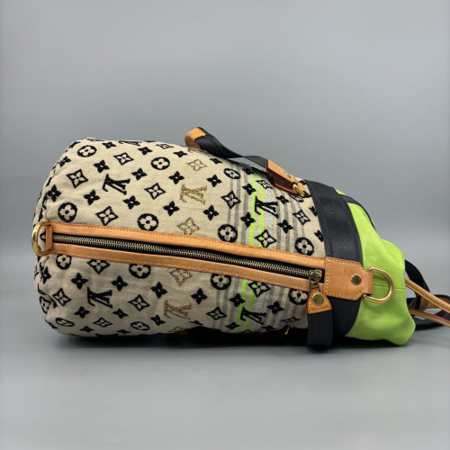 Louis Vuitton Bucket Monogram Green Beige Black