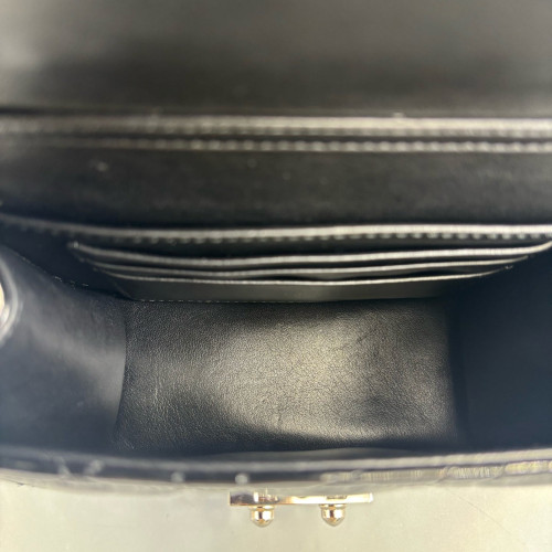 Dior Crossbody Bag Patent Calfskin Black