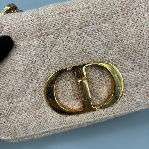Dior Small Caro Bag Canvas Pink Dior Small Caro Bag Canvas Pink