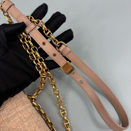 Dior Small Caro Bag Canvas Pink Dior Small Caro Bag Canvas Pink