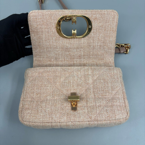 Dior Small Caro Bag Canvas Pink Dior Small Caro Bag Canvas Pink