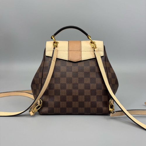 Louis Vuitton Clapton Backpack Damier Ebene Brown Pink