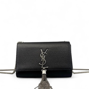 Yves Saint Laurent Small Kate Corssbody Bag Shiny Caviar Calfskin Black
